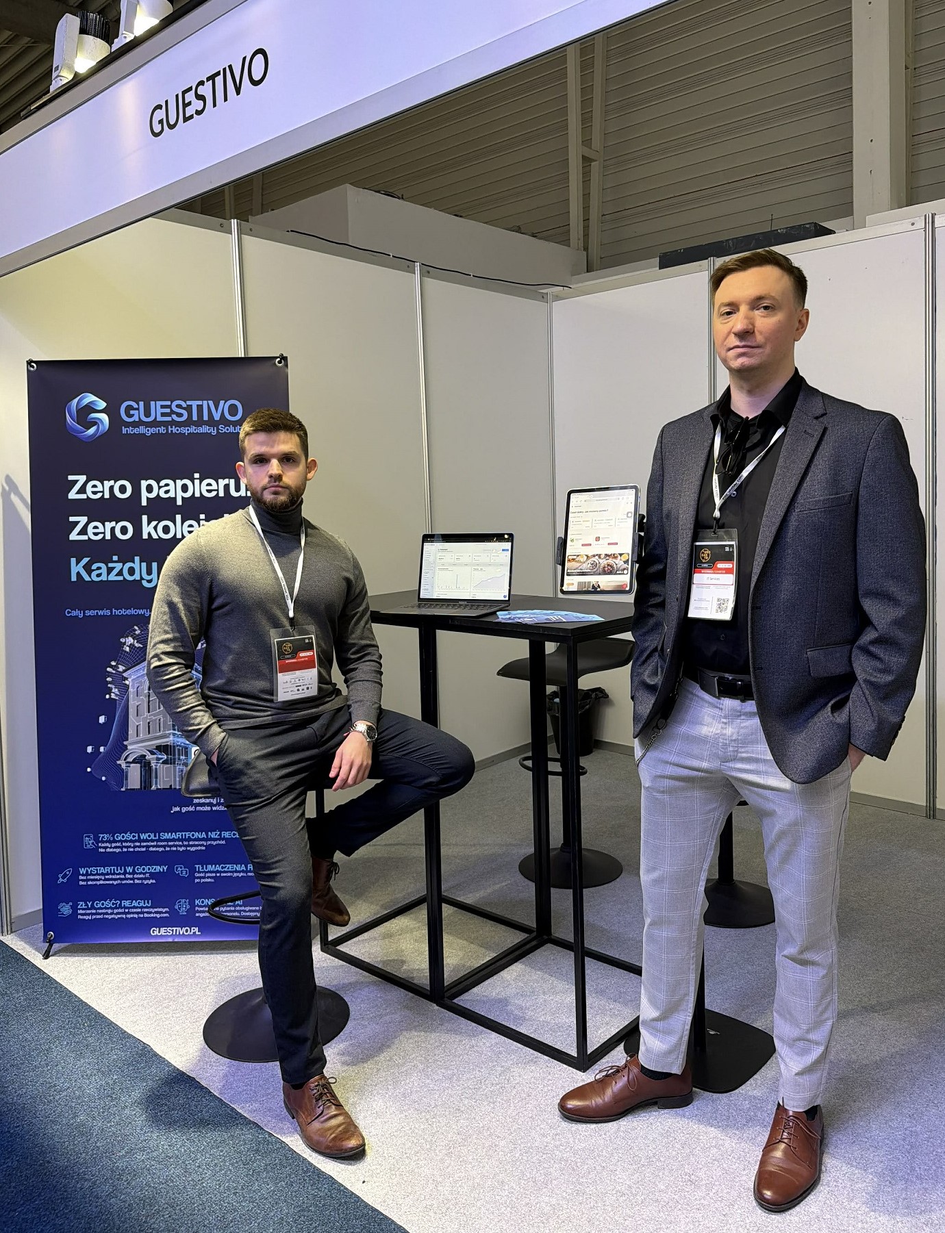 Maciej and Denis at the Guestivo booth, World Hotel 2026