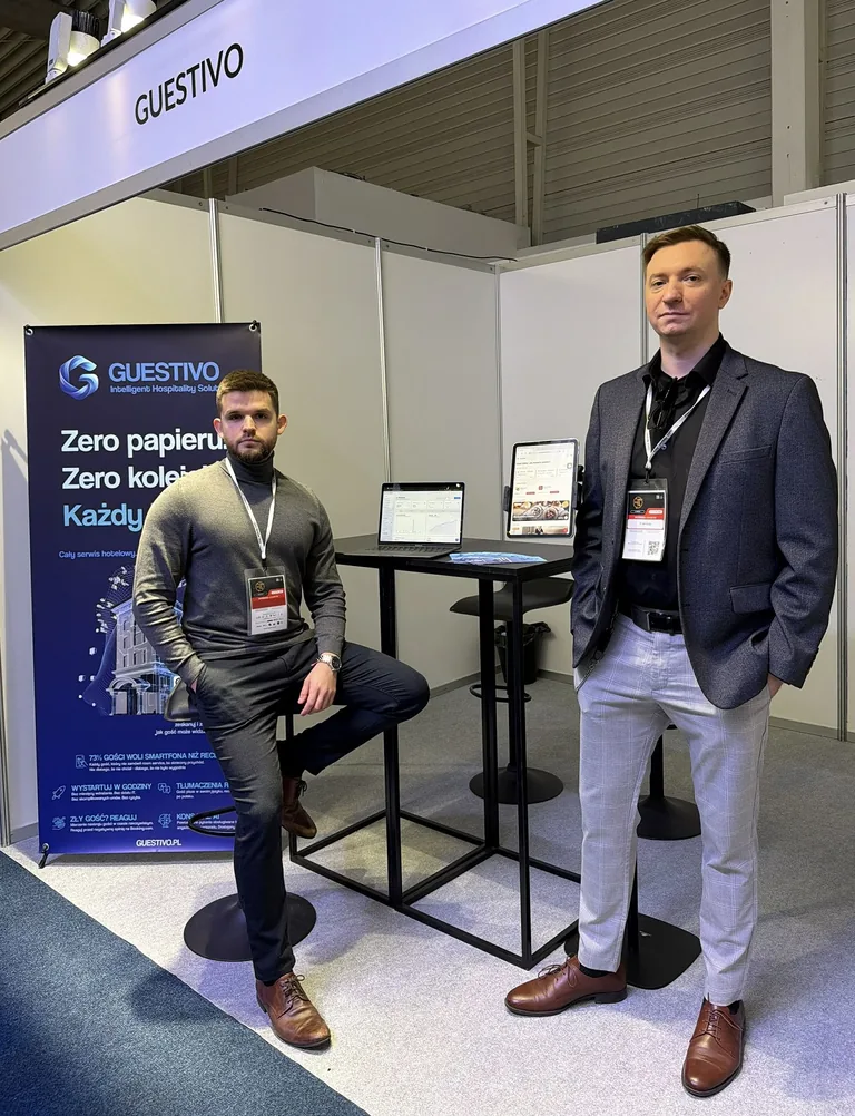 Guestivo booth at World Hotel 2026 expo in Warsaw